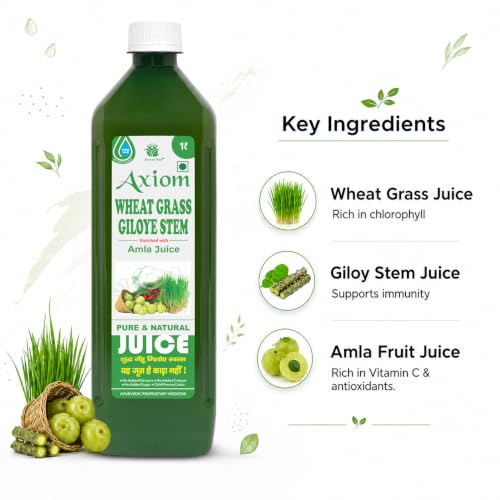 Image of Axiom Wheatgrass Juice 1L | Helps to Detoxify the liver, Blood Purification, Improves Digestion and Boost Metabolism | 100% Pure & Natural
