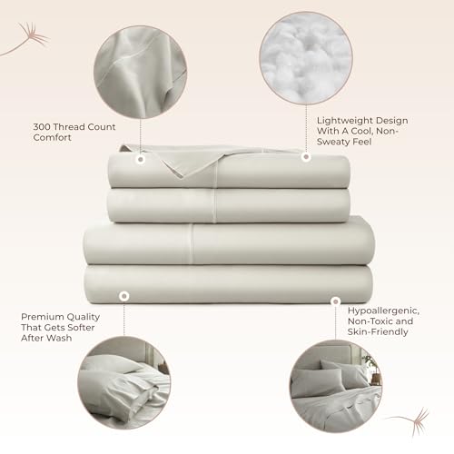Image of Whisper Organics 100% Organic Cotton Bed Sheets with Deep Pocket 4 Pc. Set