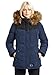 Produktbild khujo Damen Jacke WINSEN4 mit Abnehmbarer Kapuze und Kunstfellbesatz Winterjacke Steppjacke, Dunkelblau, XL
