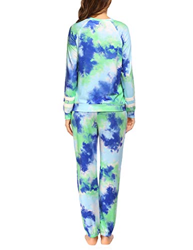 Image of Ekouaer Sweatsuits Womens Loungewear Set Tracksuit Long Sleeve Pajamas Set with Pockets 2 Piece Outfits Lounge Sets