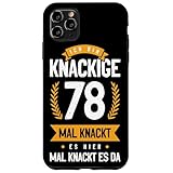 私は78 歳 ここもあちこちもギシギシ 面白いバースデーシャツ スマホケース iPhone 11 Pro Max 用