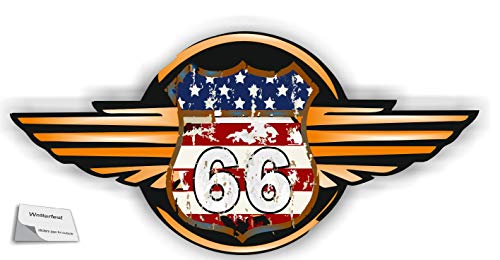 Autocollant USA Route en plusieurs tailles pour decoration interieure 40x17 cm