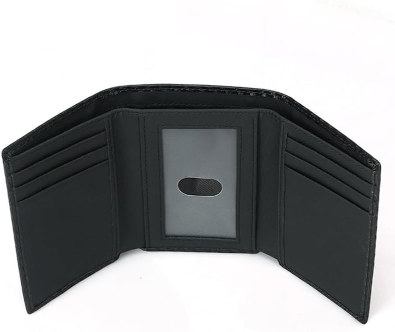 Triple Fold Wallet Multi-slot Top Layer Cowhide Short Money Clip Card Bag image 3
