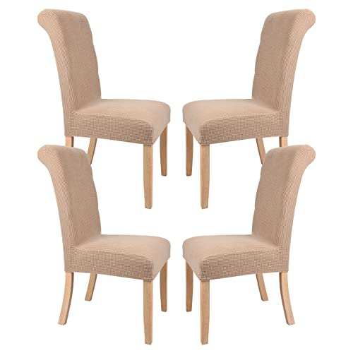 Life Magic Dining Chair Covers 4 Pack Parsons Chair Cover Kitchen Chair Slipcover Washable Removable For Kitchen, Hotel, Restaurant (Khaki) #TOP11
