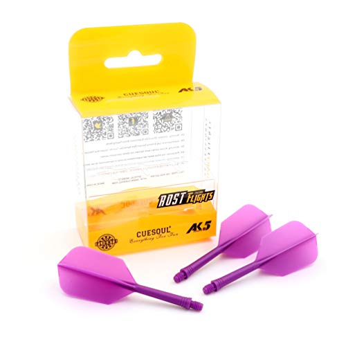 Cuesoul Rost Integrated Dart Shaft And Flights Medium,Purple Slim Shape,Set Of 3 #TOP5