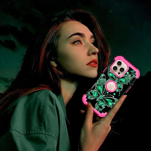 Casetego for iPhone 16 Pro Max Case,Glow in The Dark Three Layer Heavy Duty Sturdy Shockproof Full Protection Rugged Hard PC+Soft TPU Bumper Case for Apple iPhone 16 Pro Max 6.9 inch,Hot Pink - image 6
