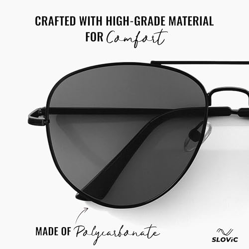 Image of SLOVIC Sunglasses for Men Stylist | UV Protection Goggles for Man | Lightweight & Durable Polycarbonate Material | Unisex Gift for Man & Women | Mens Fashion Sunglasses