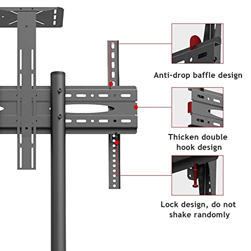 Soporte rodante para TV de 32 a 75 pulgadas ajustable en altura miniatura 7