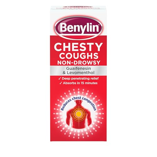 Benylin Chesty Coughs Non-Drowsy (1x 300ml) Cough Syrup for Deep Penetrating Relief For Mucus Relief and Reduces Chest Congestion Cough Syrup Soothes Your Cough Fast