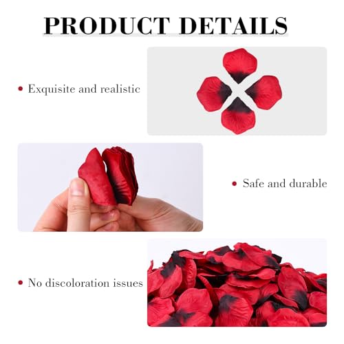 Domestar HR2659 4000Pcs Fake Rose Petals, Artificial Flower Petals Silk Red Rose Petals Fabric Petals thumb #2