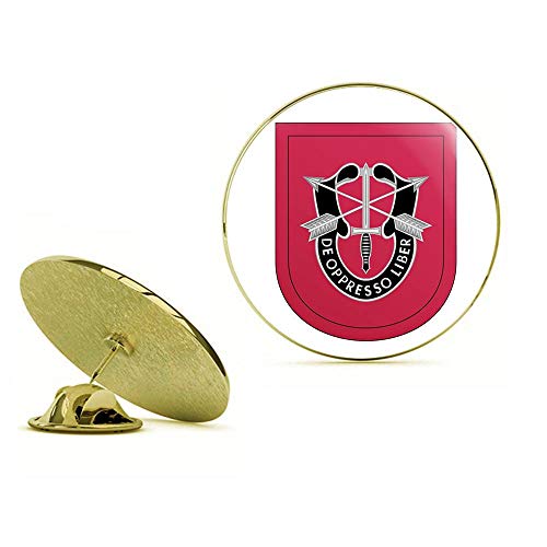 HOF Trading Gold US Army 7th Special Forces Group Flash Gold Lapel Pin