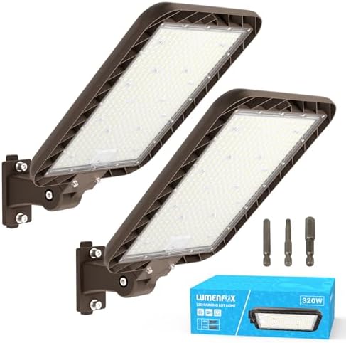 Sokply 100W LED Parking Lot Light With Photocell - 14000 Lumens 5000K DLC & UL Listed
