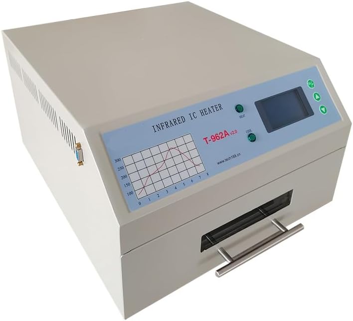 T962A-V2.0 Intelligent Infrared IC Heater PCB Soldering Furnace 1500W Reflow Oven with Exhaust Pipe and Online Funtion