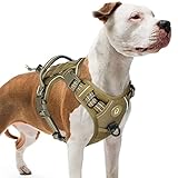 Taktisches Hundegeschirr, No-Pull Sicherheitsgeschirr für mittlere und große Hunde, Militärisches Material Hundegeschirr Metall Taktisches Geschirr