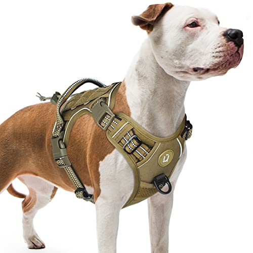 Taktisches Hundegeschirr, No-Pull Sicherheitsgeschirr für mittlere und große Hunde, Militärisches Material Hundegeschirr Metall Taktisches Geschirr
