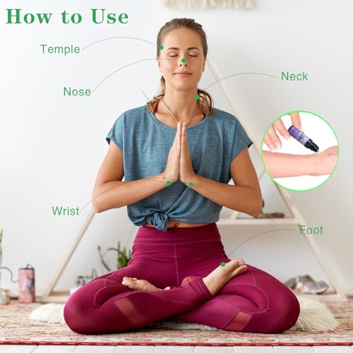 3 Pack Essential Roll On Blend Oils Set, 100% Natural Fragrance Oil, Aromatherapy Roll On Blend Oil with Pure Lavender Oil, Gift for Women Men 0.33 fl.oz - Image 4