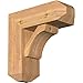 Ekena Millwork BKT0806X20X20LEC04SWR Legacy Craftsman Smooth Bracket w/Offset Brace, Western Red Cedar