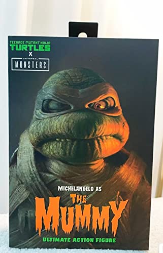 Anime Unviersal Monsters X Teenage Mutant Ninja Turtles: Michelangelo As The Mummy Ultimate 7" Action Figure #TOP5