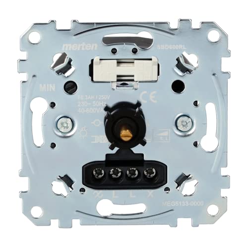 Schneider Electric Drehdimmer-Einsatz für induktive Last, 40-600W/VA, Unterputz, Artikelnummer MEG5133-0000