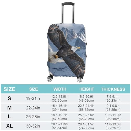 Flying Bald Eagle Travel Luggage Cover Suitcase Protector Anti-scratch Suitcase Cover Washable Baggage Covers XL2