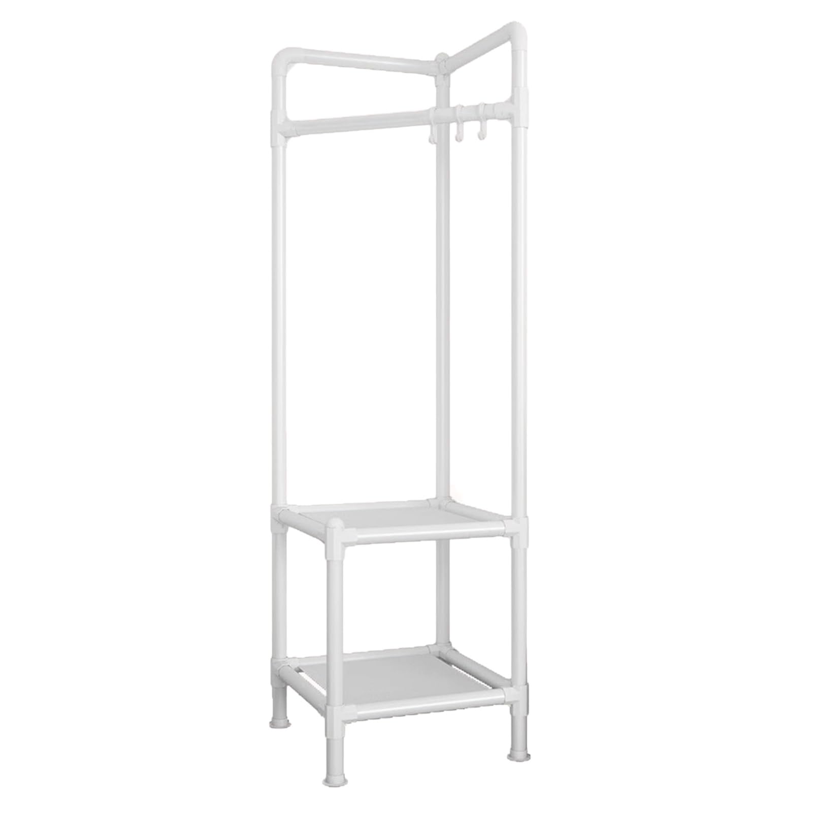 Porte-vêtements d'angle pour organiser une entrée étroite ou une chambre