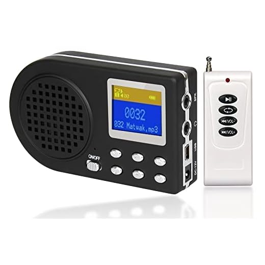 XIAOKEKE Bird Hunting Speaker Caller Predator, Electronic Hunting Decoy Bird Caller, Built-in 110 Kinds Bird Song, 120-yard Remote Control for Outdoor Camping Hunting Travel