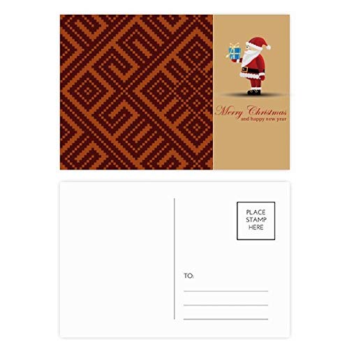 Cartes postales motif losange labyrinthe - Lot de 20 papeterie correspondance