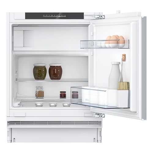 Neff KU2222FD0, N 50, kompakter Unterbau-Kühlschrank mit Gefrierfach, 82 x 60 cm, Nutzinhalt gesamt: 110l, 35 dB, Flachscharnier, Nutzinhalt Kühlraum: 93l, Nutzinhalt Gefrierraum: 17l Neff KU2222FD0, N 50, kompakter Unterbau-Kühlschrank mit Gefrierfach, 82 x 60 cm, Nutzinhalt gesamt: 110l, 35 dB, Flachscharnier, Nutzinhalt Kühlraum: 93l, Nutzinhalt Gefrierraum: 17l