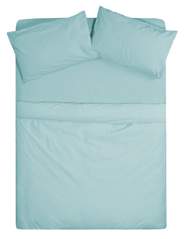 ComfortCare Flame Retardant Bed Linen Single Duvet Cover - Envelope End (Duck egg)