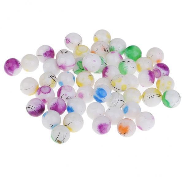 SNAPPSY 5xPack 100 Multicolor 8mm Round Baking Painted Glass Beads for Jewelry Making-picture-25