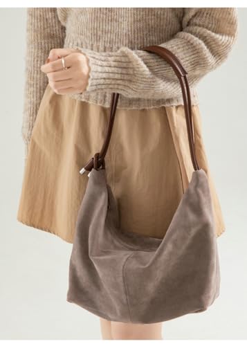 Slouchy Suede Hobo Bags Women Cute Underarm Shoulder Bag Crescent Crossbody Purses Travel Satchels Tote Handbag 20253