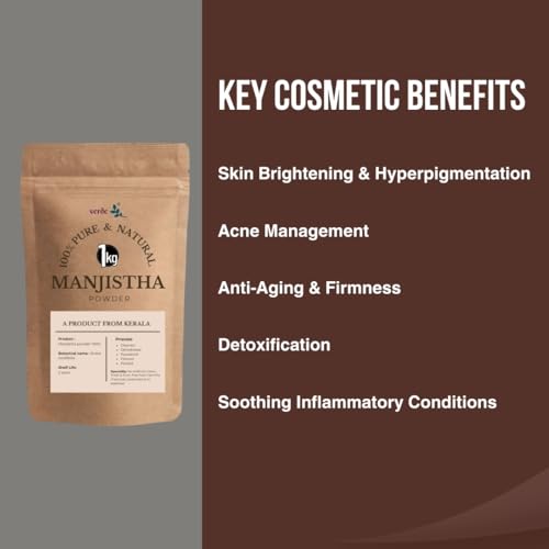 Image of 100% Pure & Natural Manjistha Powder for Face /Hair /Skin - Facepack for Clean and Glowing Skin - 1 KG