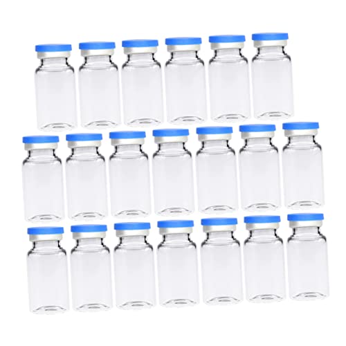 FUNOMOCYA 30-Piece 10ml Glass Vials Medicine Bottles with Threaded Caps Airtight for Cosmetics Lab Experiments