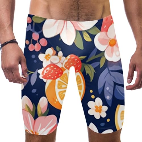 Maillot de bain de compétition homme fruits d'été pour l'entraînement en piscine