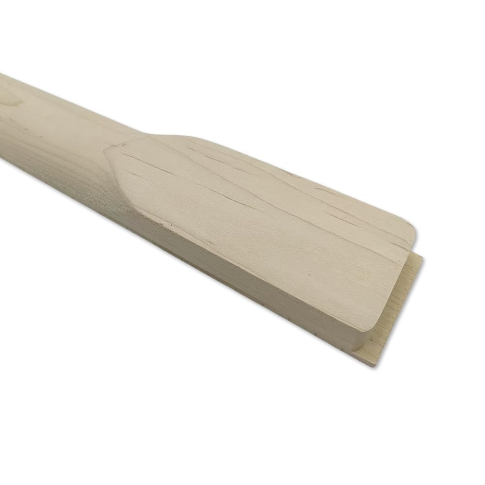 Niedokończona szyjka gitarowa klon duża główka wiosłowa 24 progi 76 cm do wymiany, śruba na pięcie płaska głowica gitarowa szyjka do majsterkowania (kolor drewna)