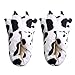 1Pair Cute Animal Paw Slippers Stofftier Schuhe weicher Plüsch Klaue Hauspantoffeln Tierkostüm Hausschuhe für Erwachsene Größe 40~44, Kuh