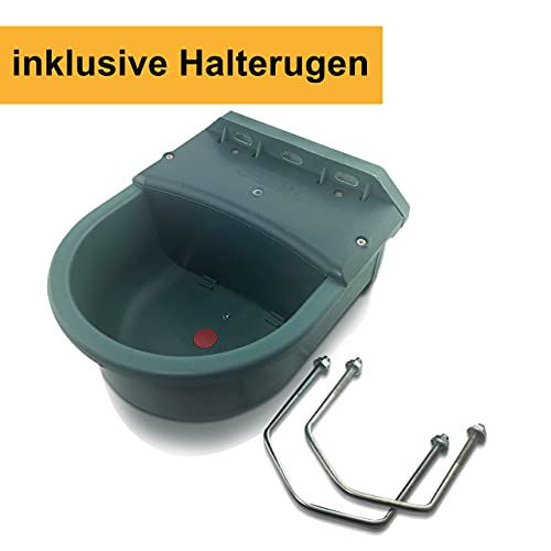 2 Stück Tränkebecken 4 Liter aus Kunststoff | automatische Tränke mit Halterungen | Schwimmertränkebecken Pferde Rinder Schafe Schwimmer Hunde
