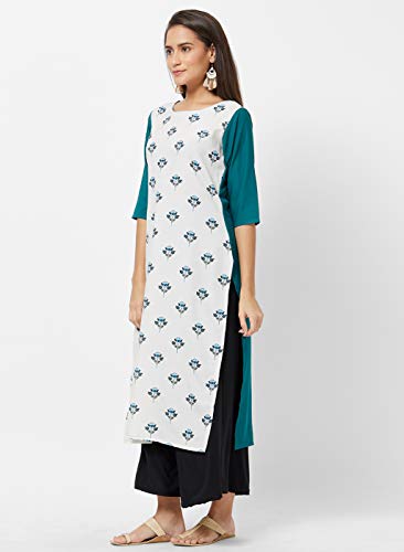 Image of LookMark Womens Printed Crepe A-Line Kurti (Pack of 2 Kurti)