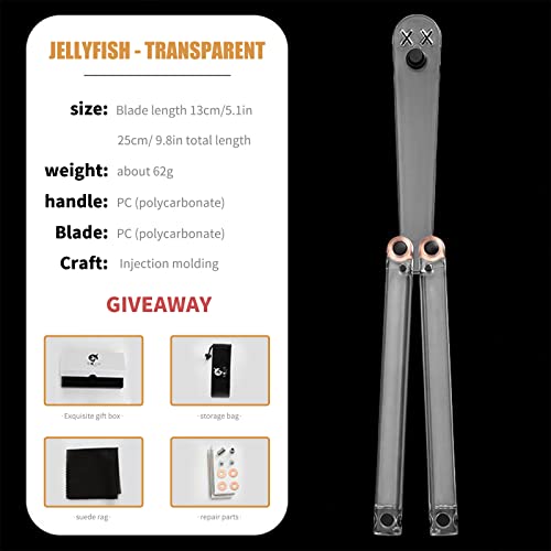 Nbvnbv Folding Lightweight Plastic Knife - Unsharpened Dull Practice/ Training Knife For Practicing Flipping Tricks With Replacement Screws (Squid-1) #TOP2