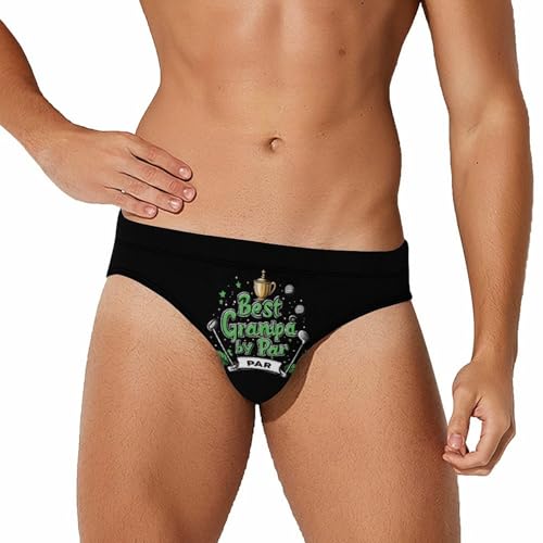 Best Grandpa by Par Mens Swim Briefs Quick Dry Triangle Trunks Swimsuit Swimming Bikini Swimwear