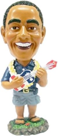 President Obama Bobblehead - Ukulele 4" Tall