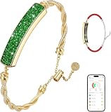 MUSINOTE 2-in-1 Crystal-Inlaid Smart Bracelet for Women, Jewelry Fitness Tracker with Heart Rate, Sleep & Cycle Tracking, IP68 Waterproof, Interchangeable Bands, Compatible with iOS & Android