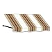 Awntech 8-Feet Dallas Retro Window/Entry Awning, 24-Inch Height by 36-Inch Diameter, White/Linen/Terra Cotta