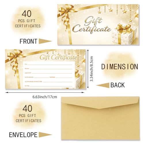Certificat cadeau vierge avec enveloppe pour ne plus manquer d'idées - 2