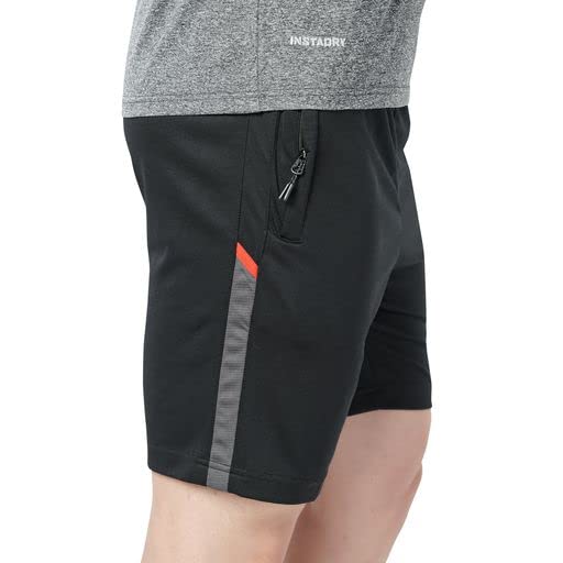 Image of Berge' Men's Instadry Dryfit Polyester Lightweight Soft Fabric Long Shorts With Secure Zipper Pockets for Casual Sports, Running, Gym, Jogging | Half Pants