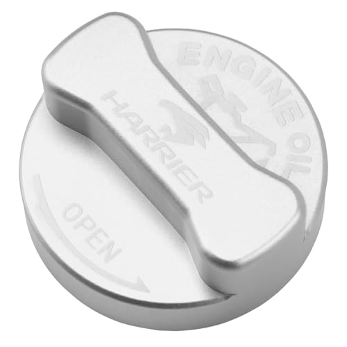 XIKER トヨタ ハリアー 60系 80系 専用 エンジンオイルフィラーキャップカバー ドレスアップ アルミ製 エンジンルーム 汚れ防止 パーツ カスタム アクセサリー 取り替えグッズ ドレスアップ (シルバー)