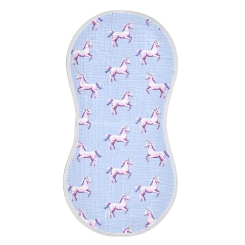 vvfelixl Baby Burp Cloths Pixel Unicorn Baby Newborn Cotton Burping Cloths Set Babys Washcloths 4 Pack