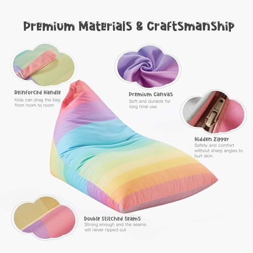 Nobildonna Sitzsack-Stuhlbezug für Kinder und Erwachsene, extra großer Sitzsack ohne Füllung,...