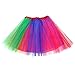 Faylapa 1970s 1980s Fancy Outfits Rainbow Costume Accessories Christmas Party Dresses TuTu Skirt for Xmas Cosplay Christmas Decoration Party (3pcs tutu)