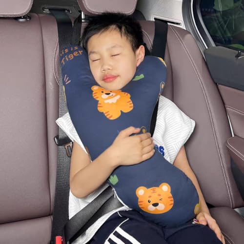 Image of SIQITECHNO Car Travel Pillow H-Shape Seat Pillow Kids Adults Soft Neck Pillow Breathable Head and Body Support Pillow Car Aircraft Sleeping Cushion for Long Journey Road Trip